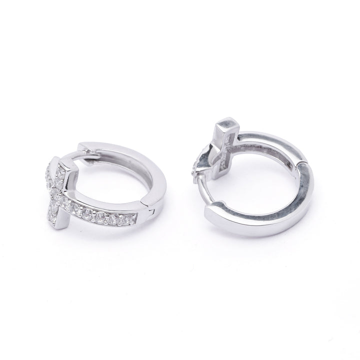 Crystal-line Cross Earrings For Women