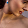 Swiss Blue Gem Earrings For Women