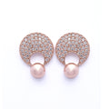 Rose Gold Pave Earrings