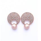Rose Gold Pave Earrings