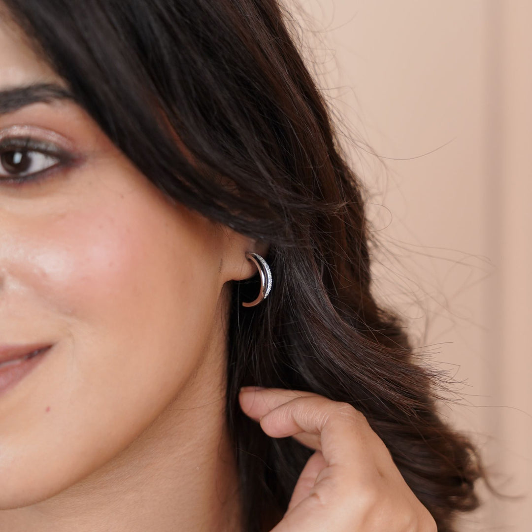 Moonlit Curl Earrings For Women