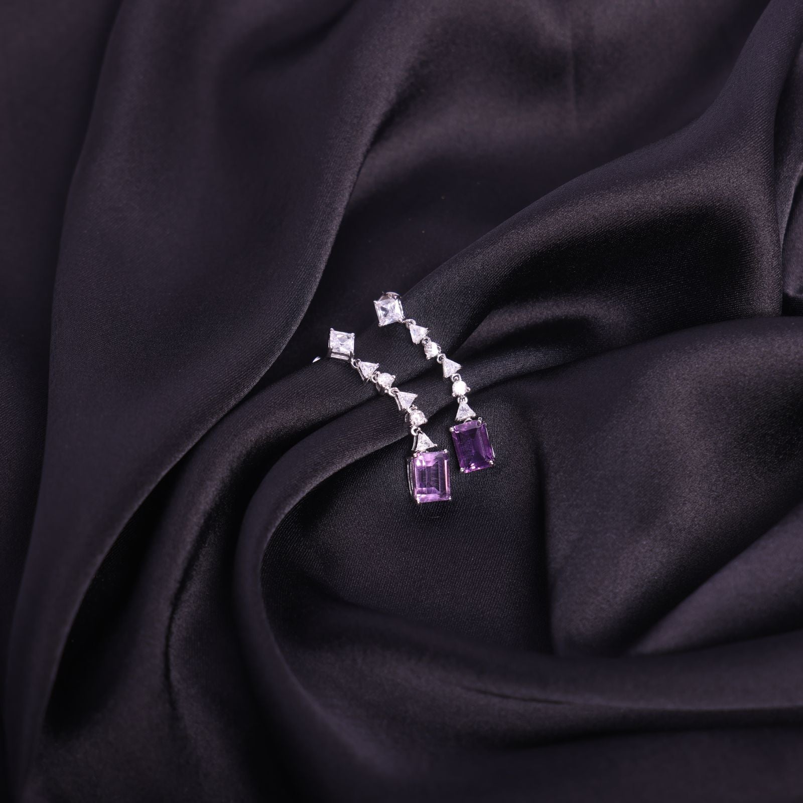 Amara: Purple Amethyst Earrings