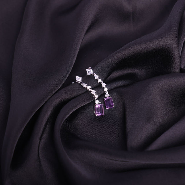 Amara Amethyst Drops Earrings For Women
