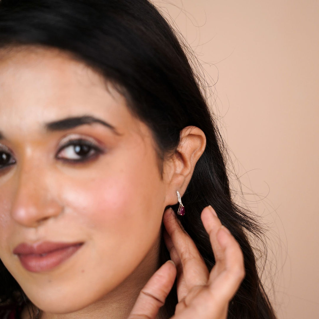 Crimson Natural Whisper Earrings For Women