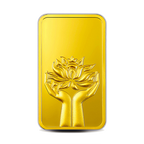 A 20 gm Gold Bar featuring Lotus 24K with 999.9 Purity.