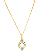 An image of Cubic Zirconia Pendant adorned with Light Green Amethyst.