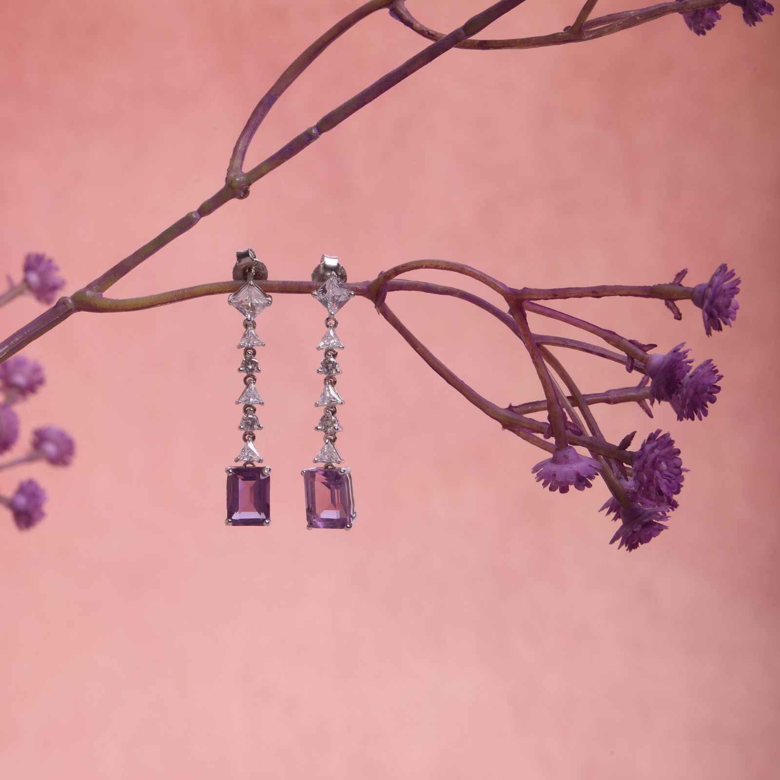 Amara: Purple Amethyst Earrings