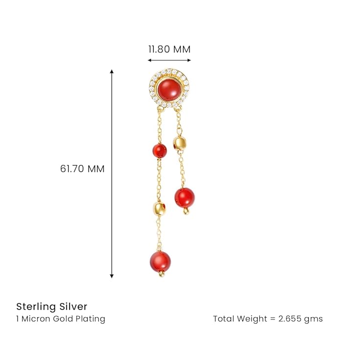 Scarlet Sparkle Suite: Red Onyx and Zircon Trio