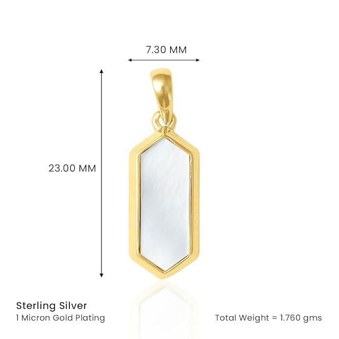 Classic Beauty: Mother of Pearl Delight Pendant and Drop Earrings Set with Golden Chain