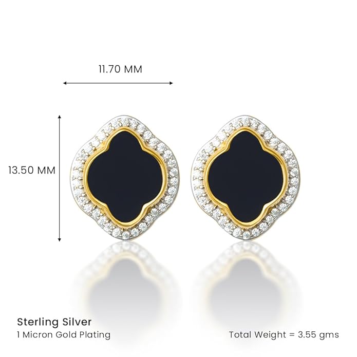 Celestial Elegance Jewellery Set: Onyx, Cubic Zirconia Bracelet, Pendant, Earrings and Chain