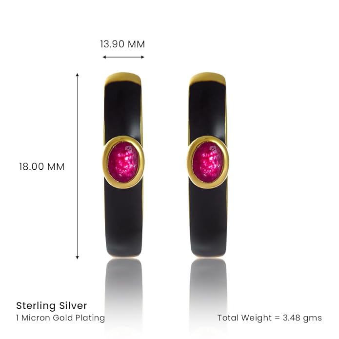 Bold Pink Quartz Delight Hoops For Women
