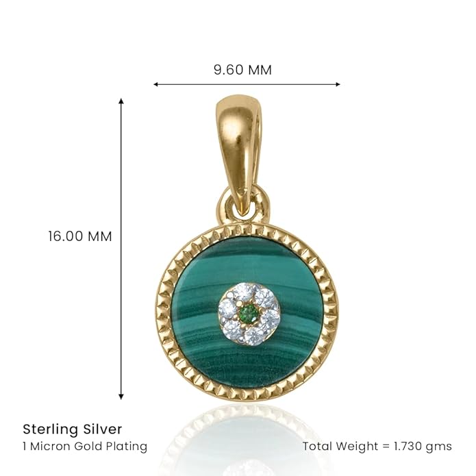 Lush Malachite Splendor: Sparkling Cubic Zirconia Jewellery Set with Golden Chain
