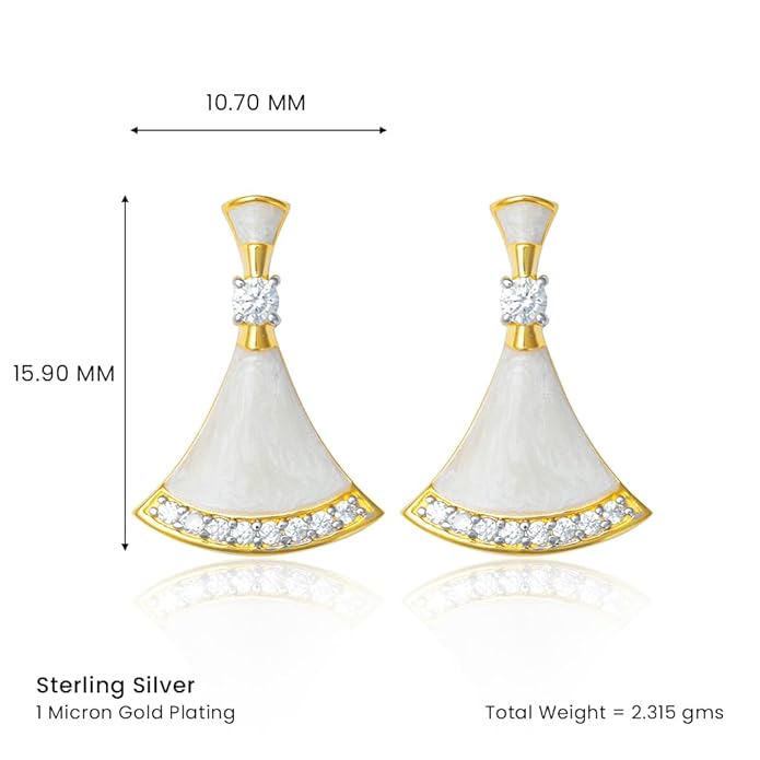 Complete Ocean's Opulence: Mother of Pearl Pendant and Earrings with Golden Chain