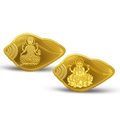 Lakshmi Ganesh 24k (999.9) 10 gm Shankh Shape Gold Coin (2 coin set)