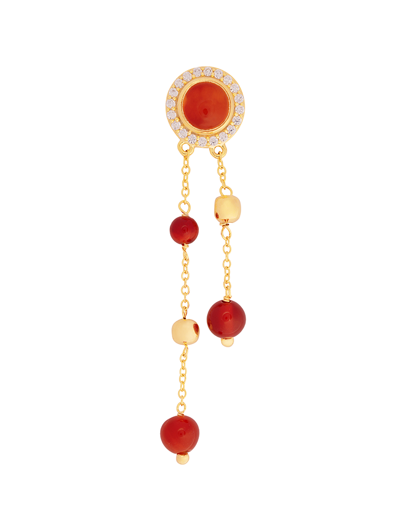 Scarlet Sparkle Suite: Red Onyx and Zircon Trio