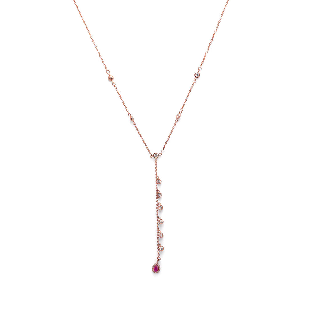 Blush Charm Cascade Necklace