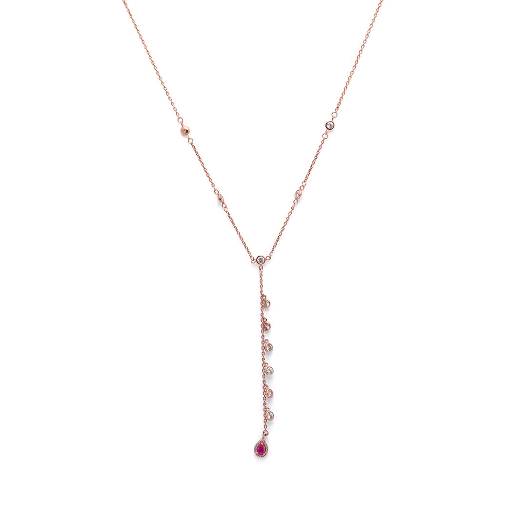 Blush Charm Cascade Necklace