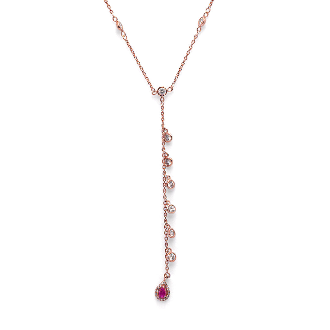 Blush Charm Cascade Necklace