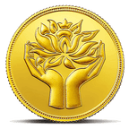 A 8 gm Gold Coin featuring Lotus 24K with 999.9 Purity.