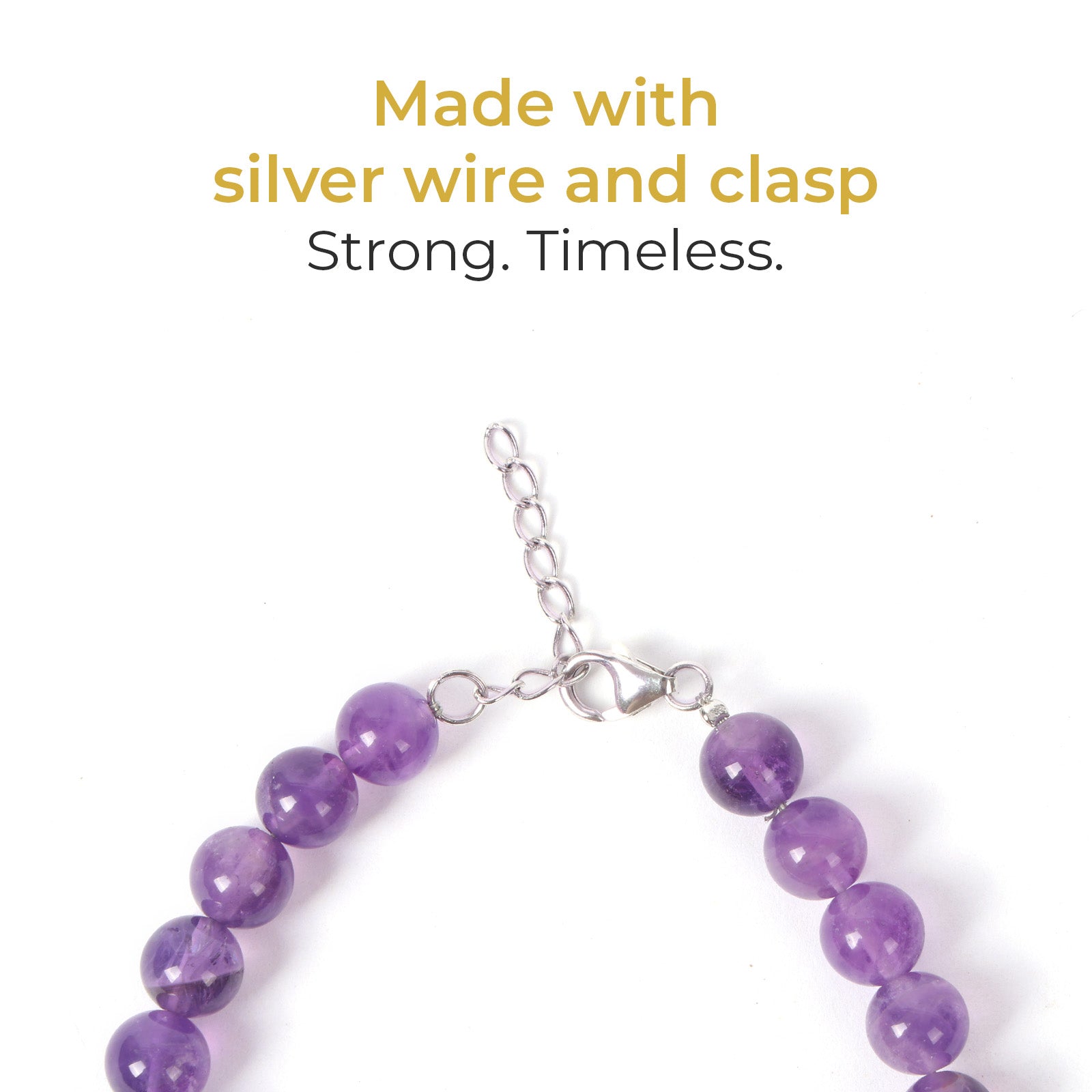Calm Within: Purple Amethyst Crystal Bracelet