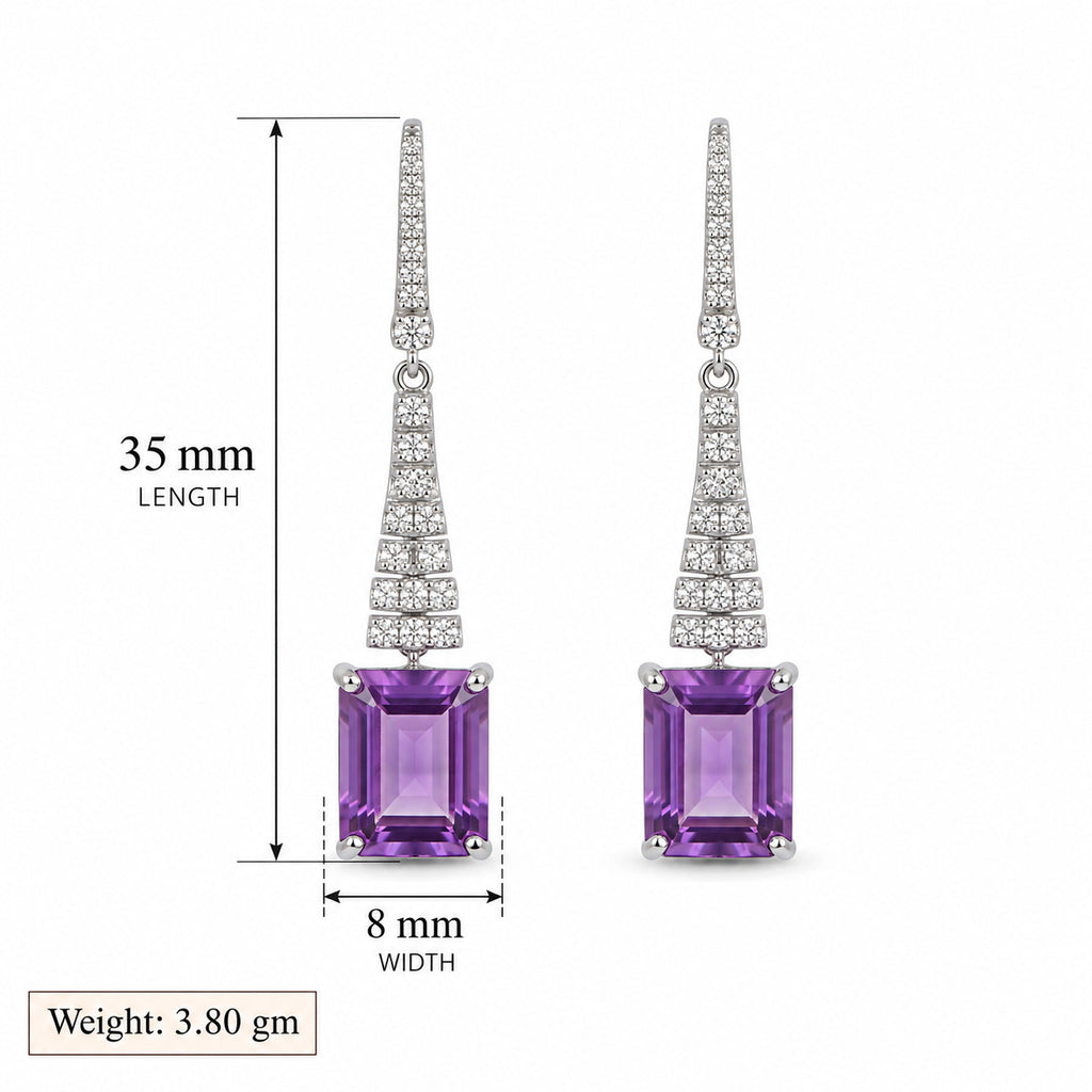 Tyrian: Purple Amethyst Earrings