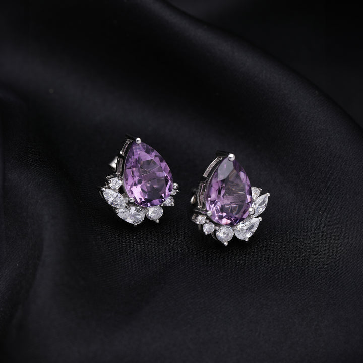 Trinity Amethyst Glow Earrings