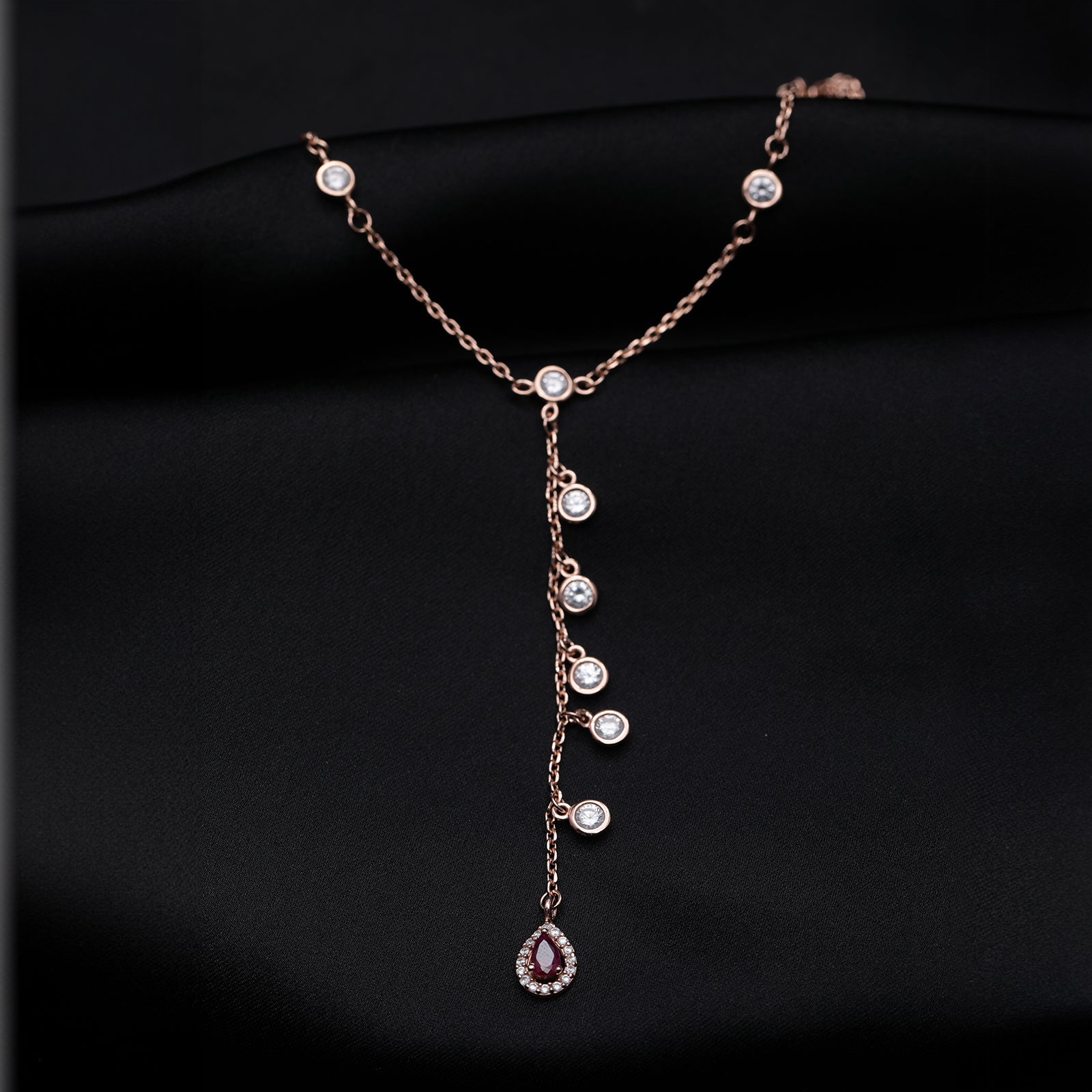 Blush Charm Cascade Necklace