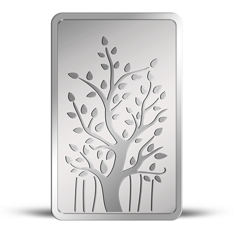 A Banyan Tree Silver Bar of 100 gm with 999.9 Purity.