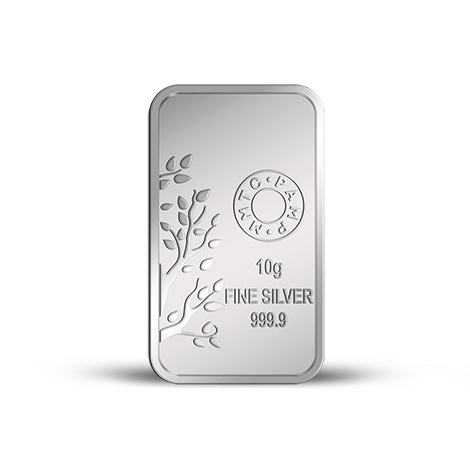 A Banyan Tree Silver Bar of 10 gm with 999.9 Purity.