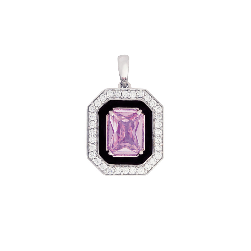 An image of Pink Dreamscape Zircon and Enamel Twilight Earrings.