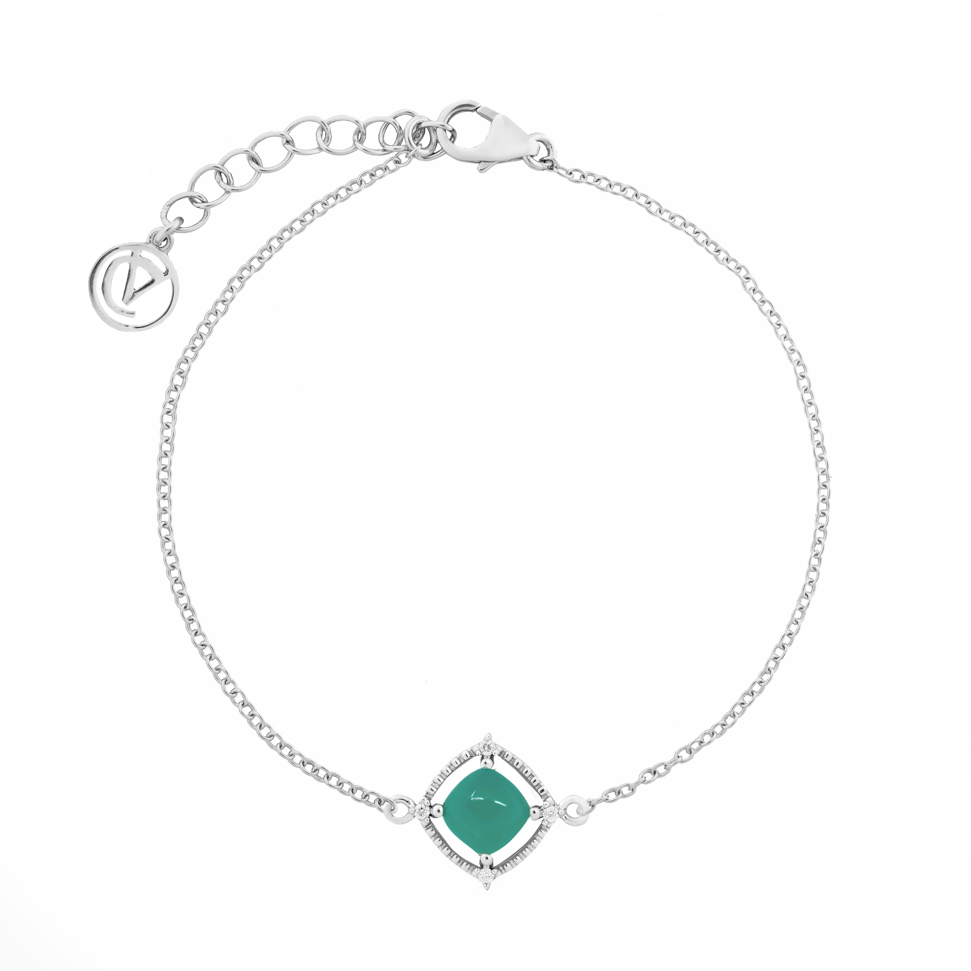 Sugar Loaf: Green Onyx Jewelry Set with Chain