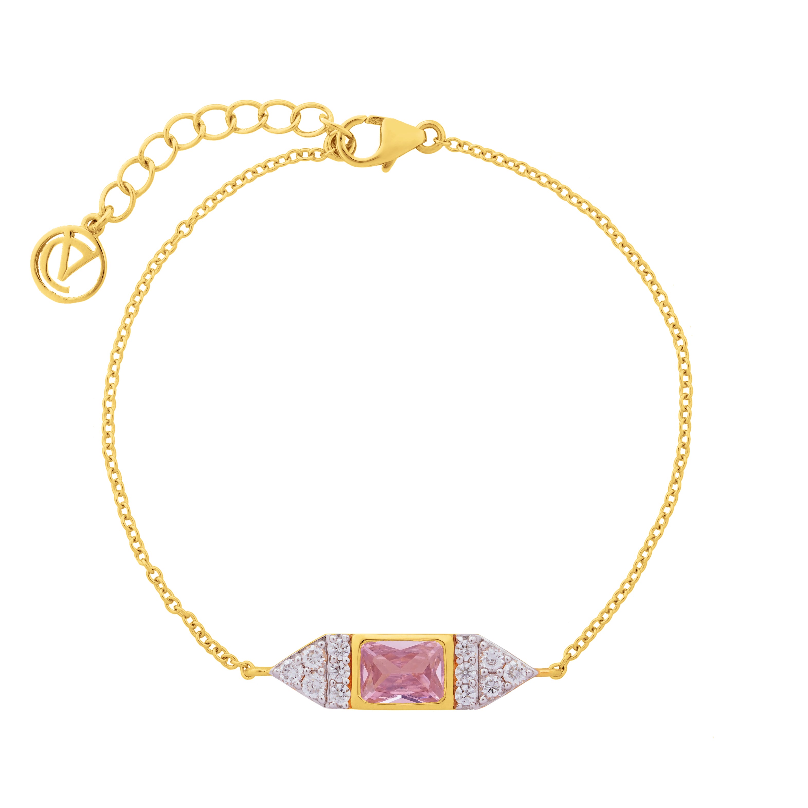 Blushing Rose Elegance Jewelry Set with Chain