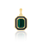 A Malachite Marvel Black Enamel Pendant.