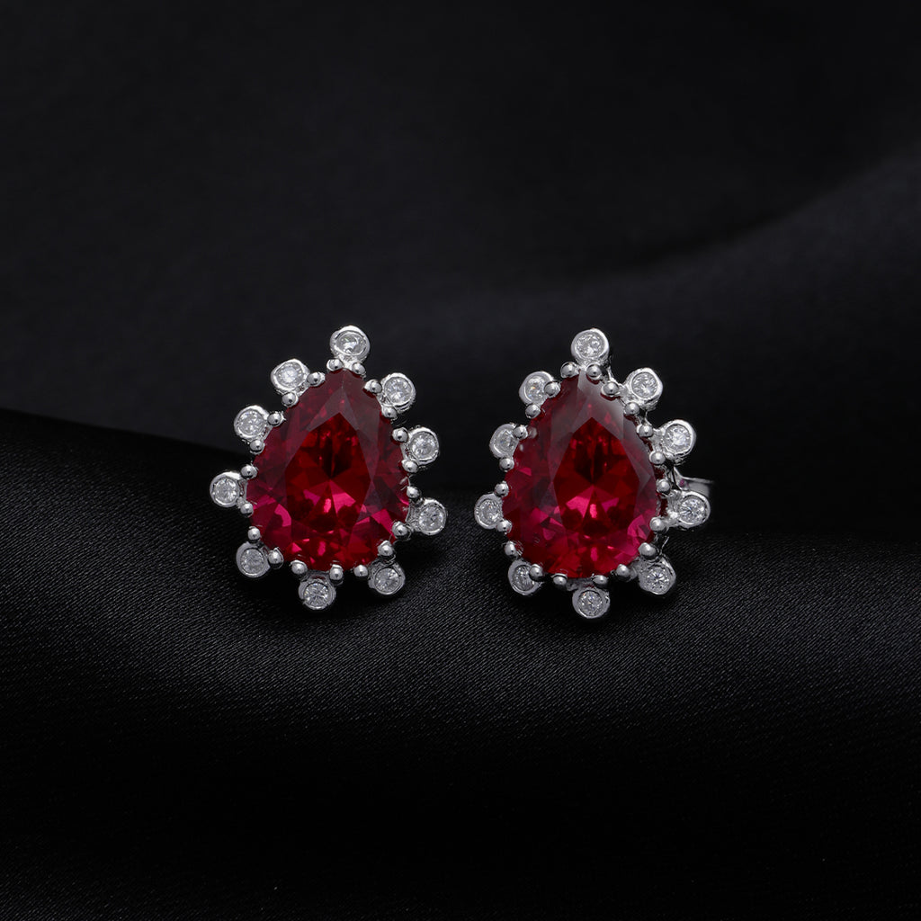 Crimson Sparkling Reflections Earrings