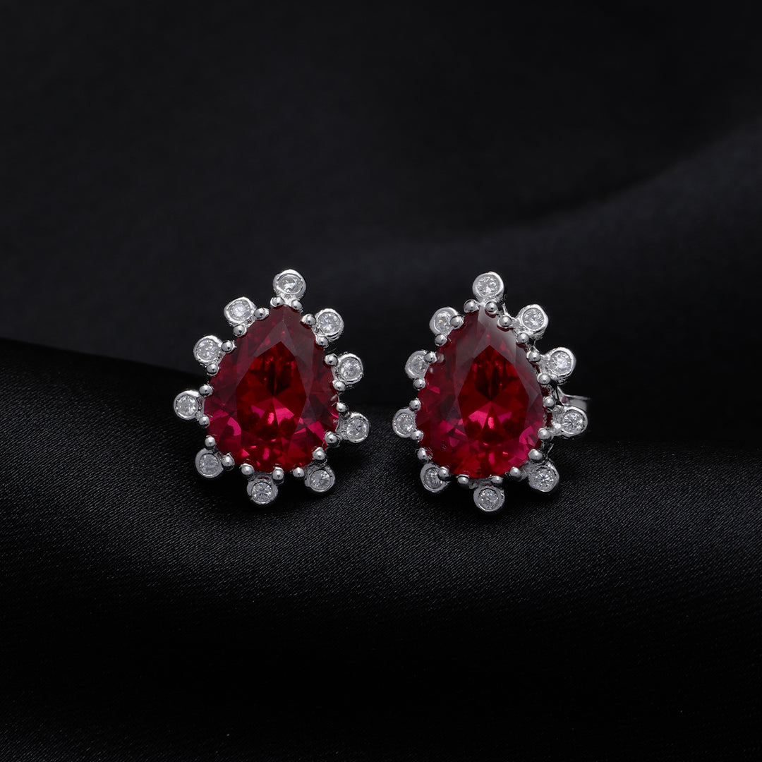 Crimson Sparkling Reflections Earrings
