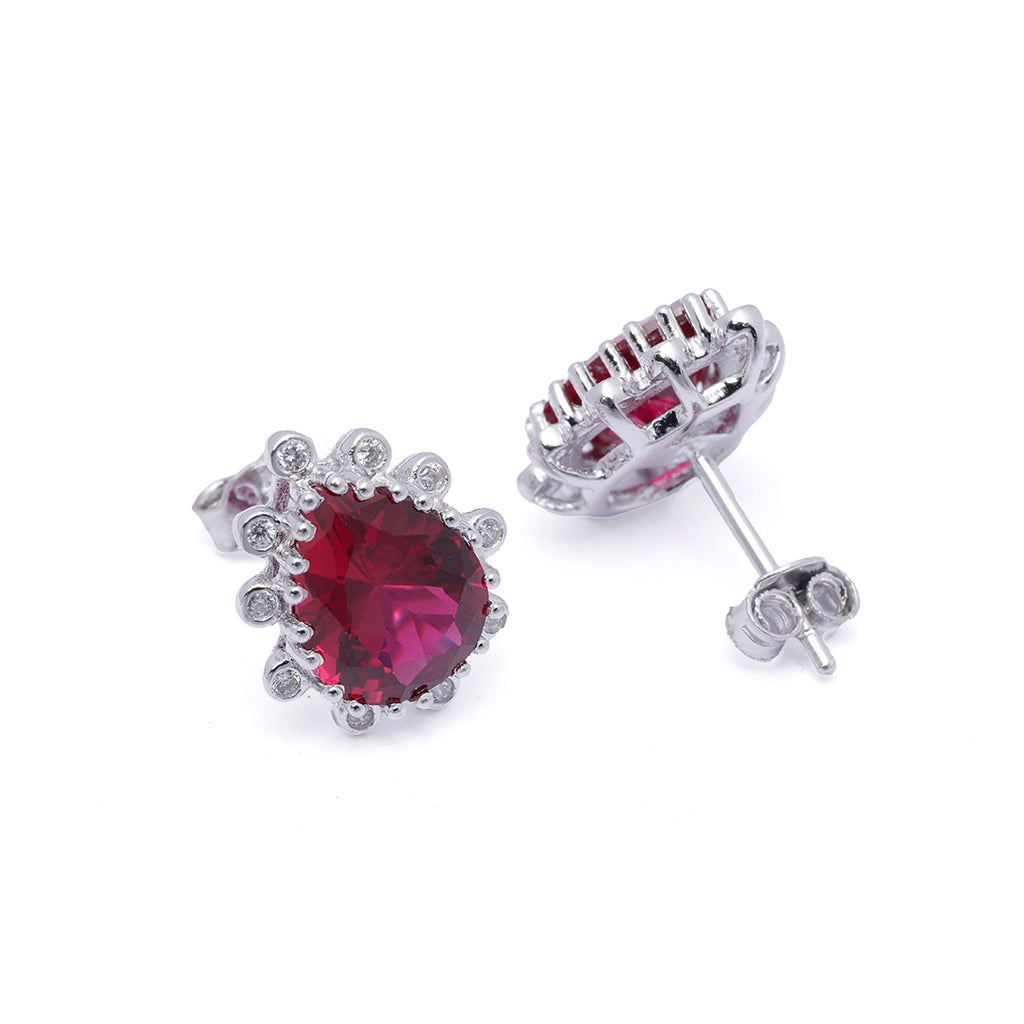 Crimson Sparkling Reflections Earrings