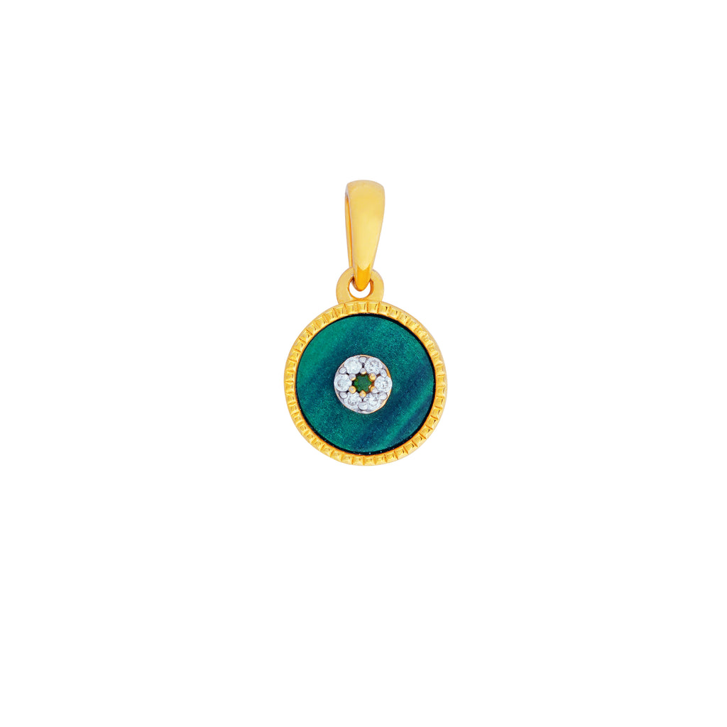 An image showing Lush Malchite Splendor Sparkling Cubic Zirconia Pendant.