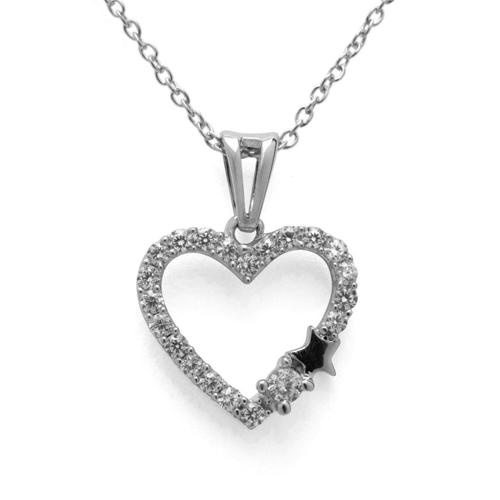 Sterling Silver with Cubic Zirconia Pedant For Women