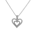 Twinkling Double Heart Necklace