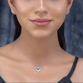 Twinkling Double Heart Necklace For Women