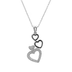 Triple Heartbeat Crescendo Necklace