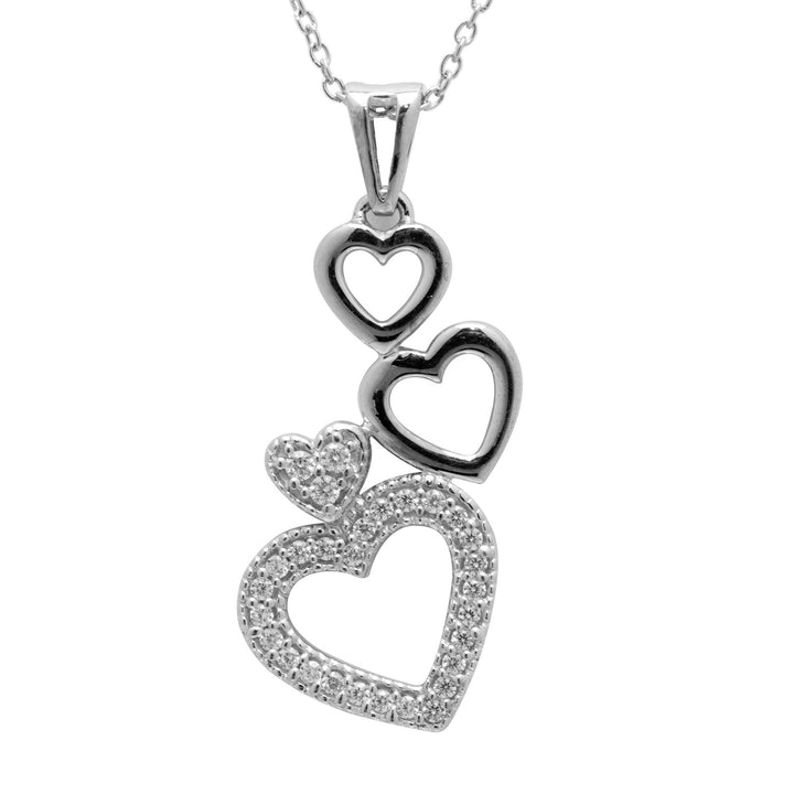 Triple Heartbeat Crescendo Necklace For Women