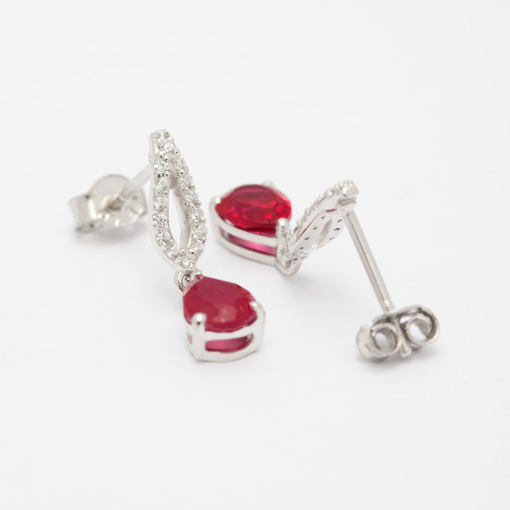 Crimson Bloom Earrings