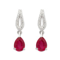 Crimson Bloom Earrings