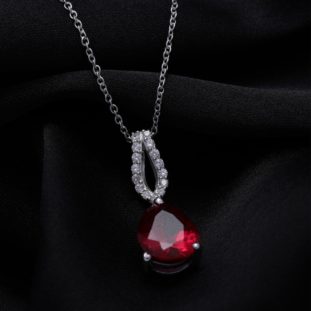 Crimson Bloom Necklace For Women