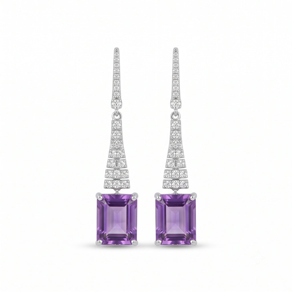 Tyrian: Purple Amethyst Earrings