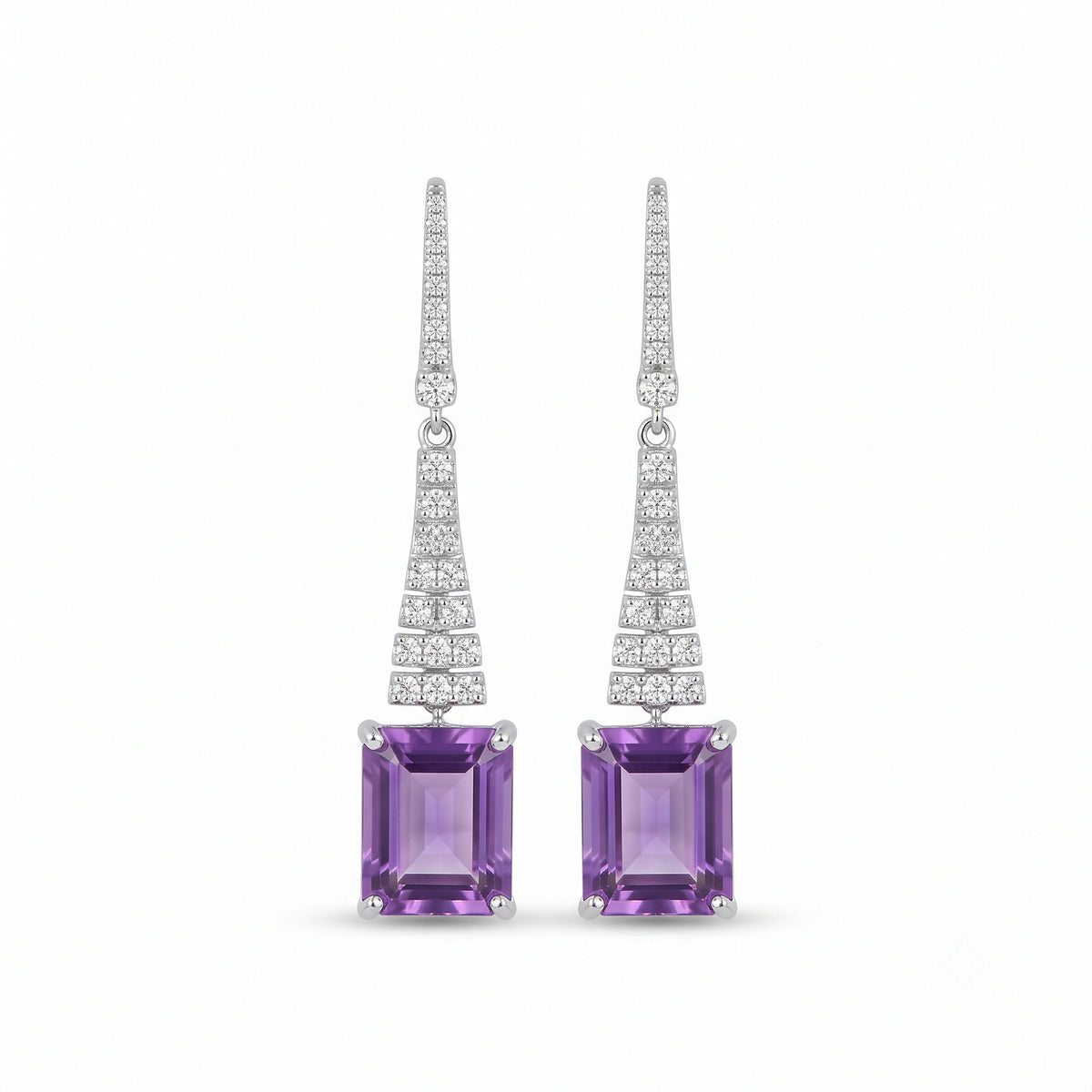 Tyrian: Purple Amethyst Earrings