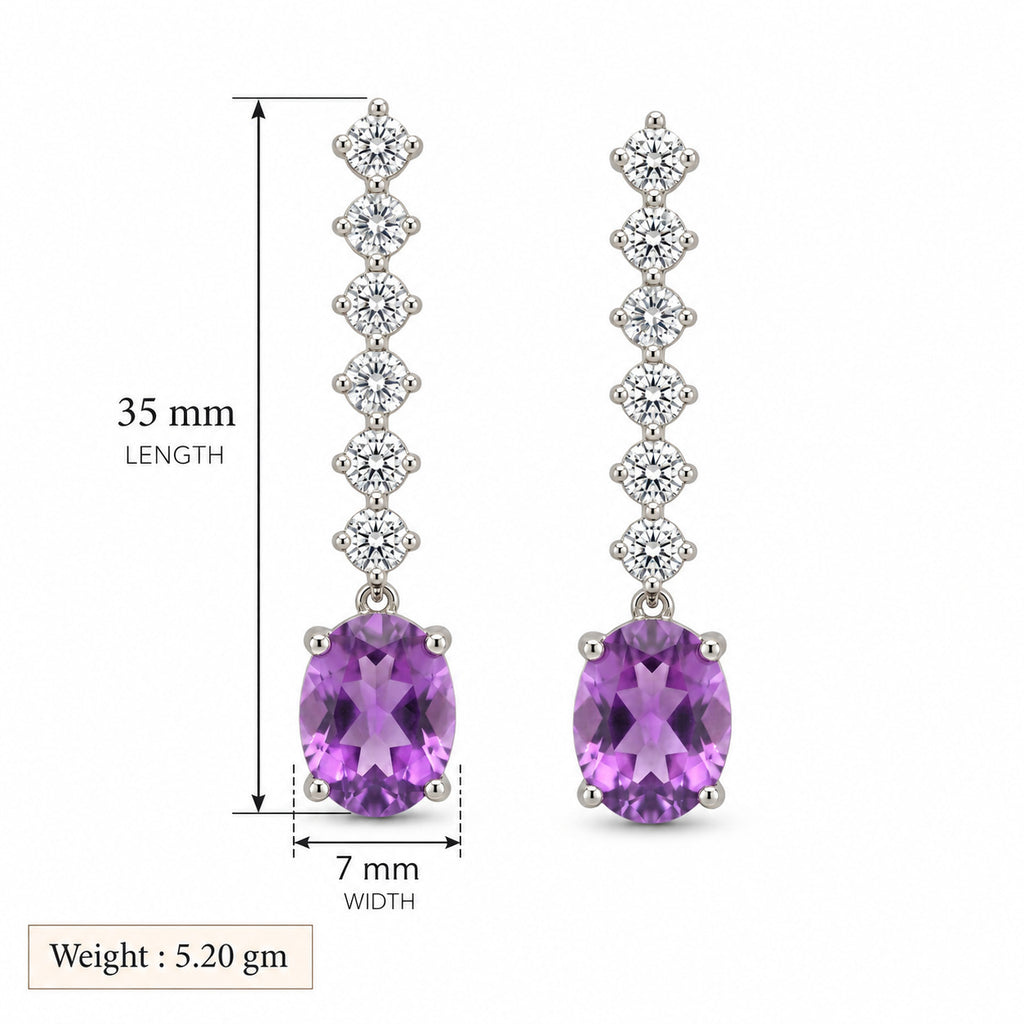 Lyric: Purple Amethyst Earrings