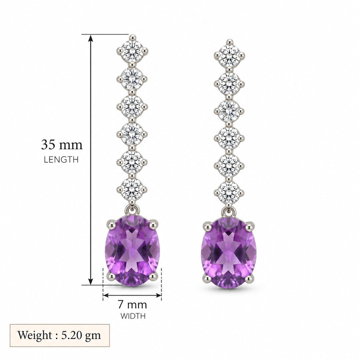 Lyric: Purple Amethyst Earrings