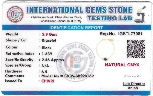 Celestial Elegance Onyx, Cubic Zirconia Bracelet, Pendant, Earrings, Chain & 10gm Silver Coin MMTC PAMP Gift Hamper